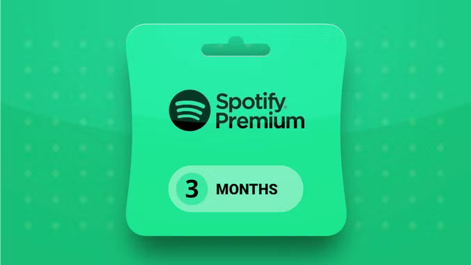 Spotify Premium 3-months card on a green background