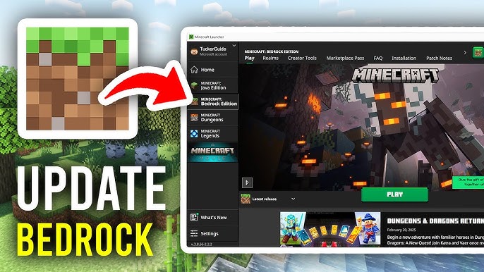 how to update minecraft bedrock on pc