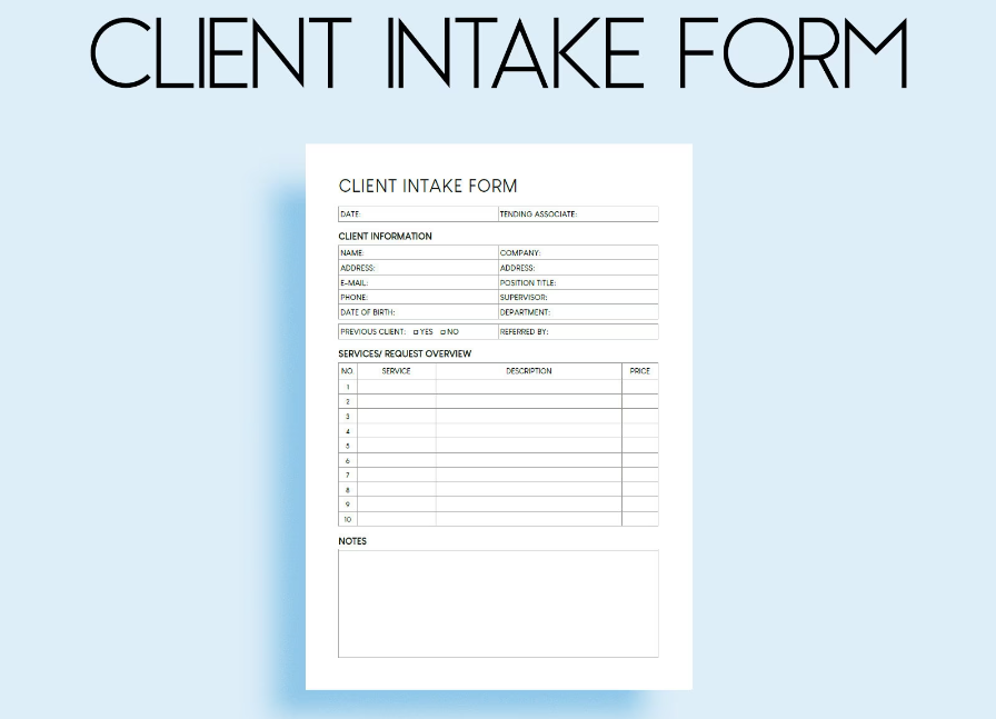How to Make a Proper Intake Form – RoyalCDKeys