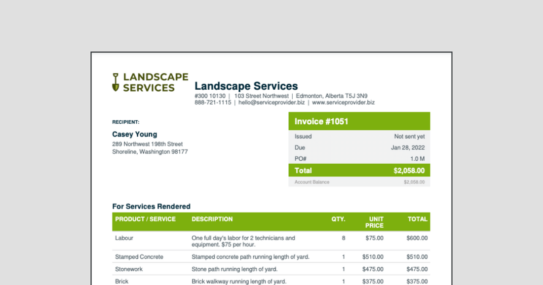 What Is a Landscaping Invoice and How to Easily Make One