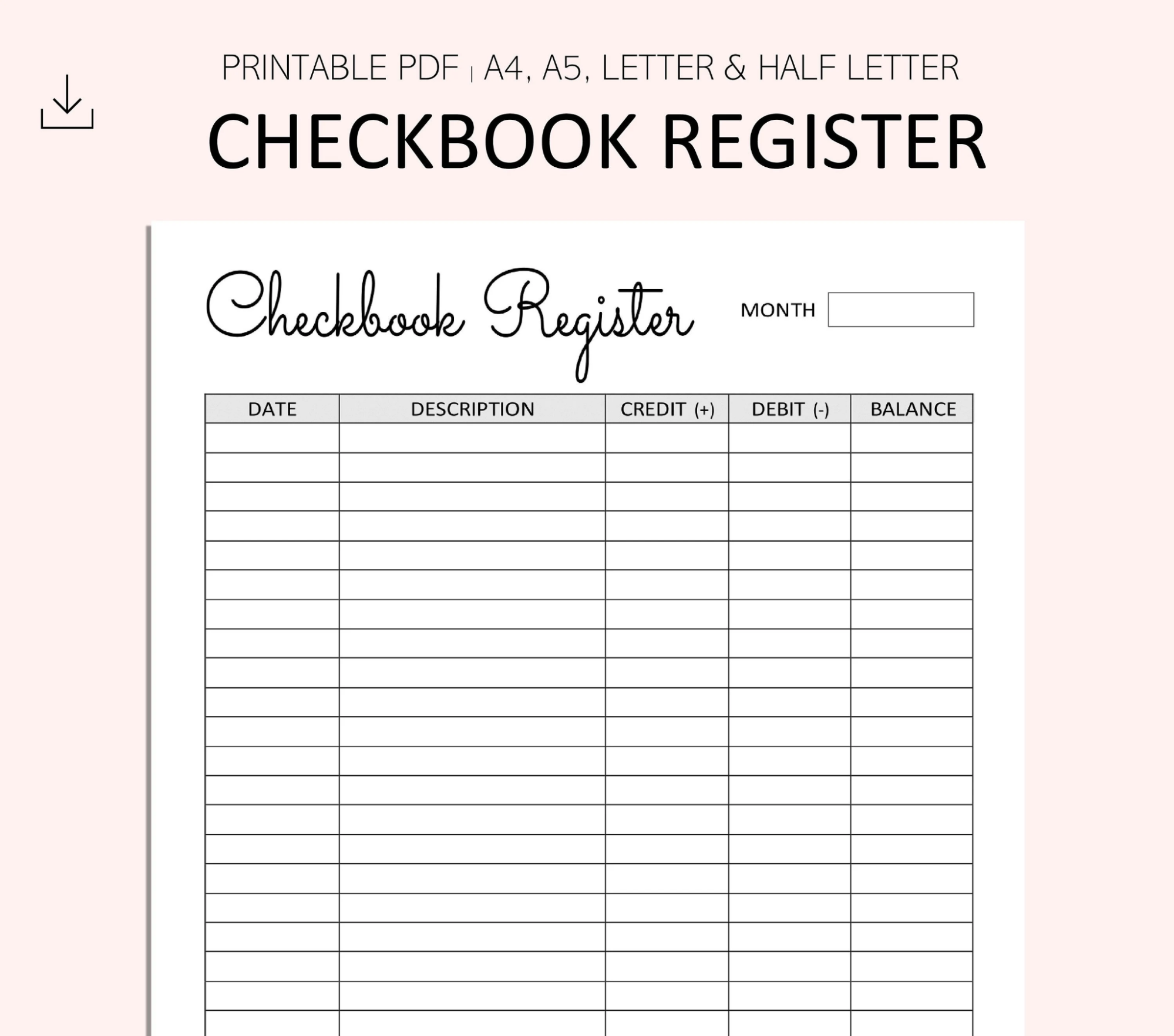 Making a Checkbook Register Template With Just a Few Steps RoyalCDKeys