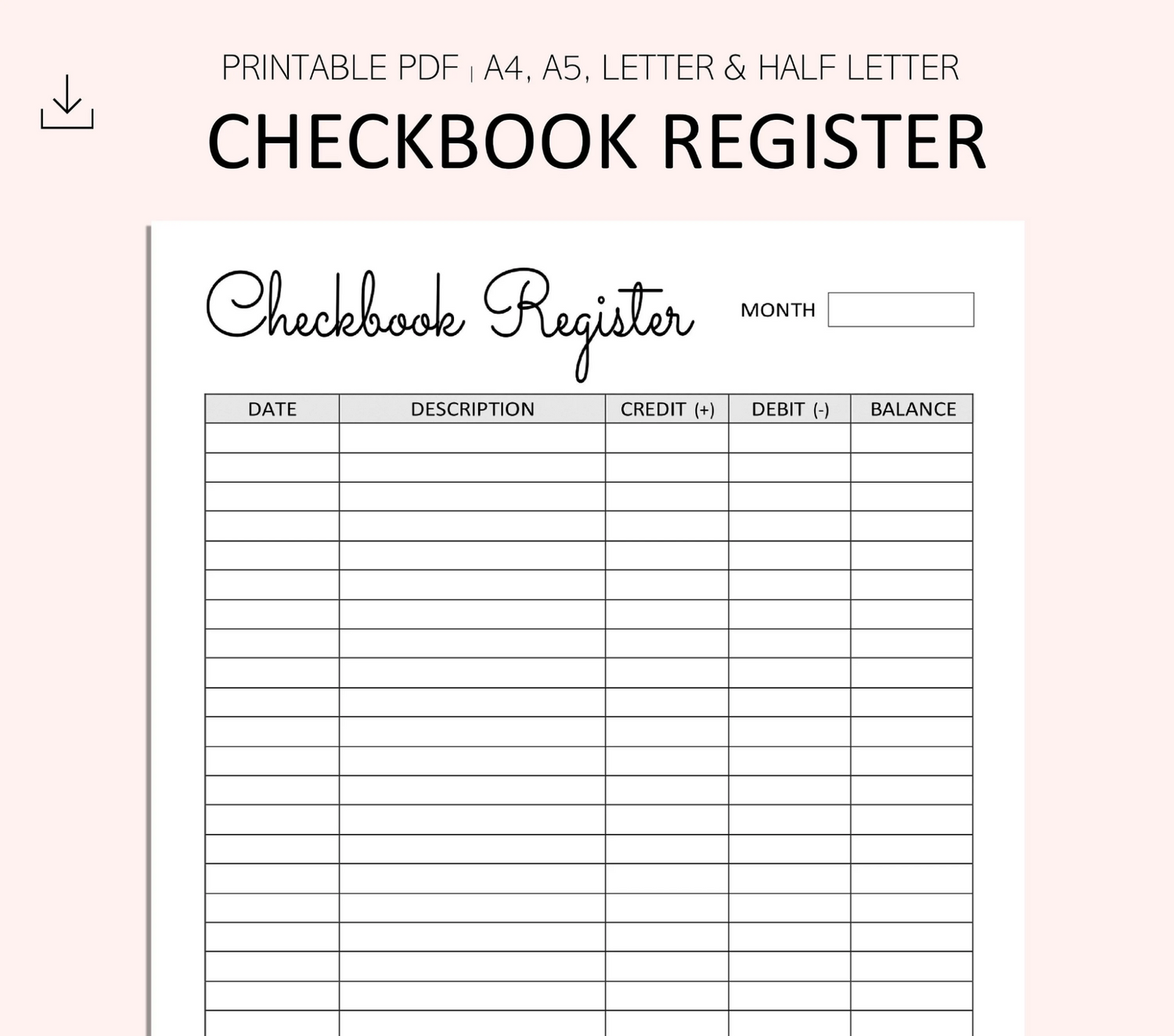 Making a Checkbook Register Template With Just a Few Steps – RoyalCDKeys