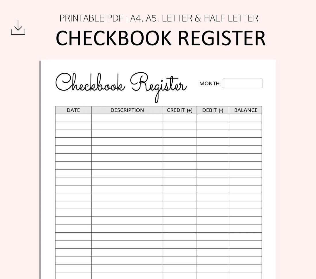 Making a Checkbook Register Template With Just a Few Steps