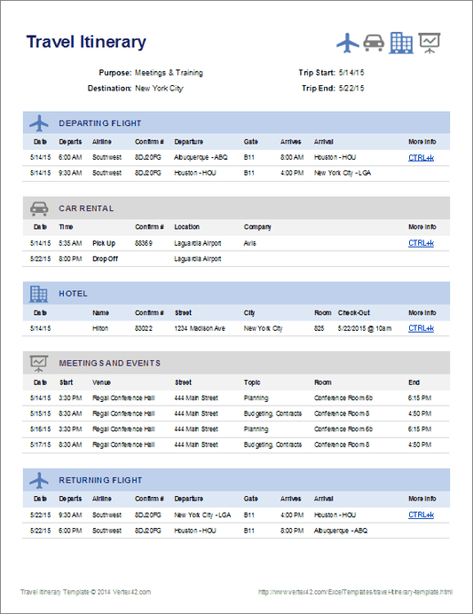 Business Itinerary Template: Company Trips Control at Your Reach [+Tips]