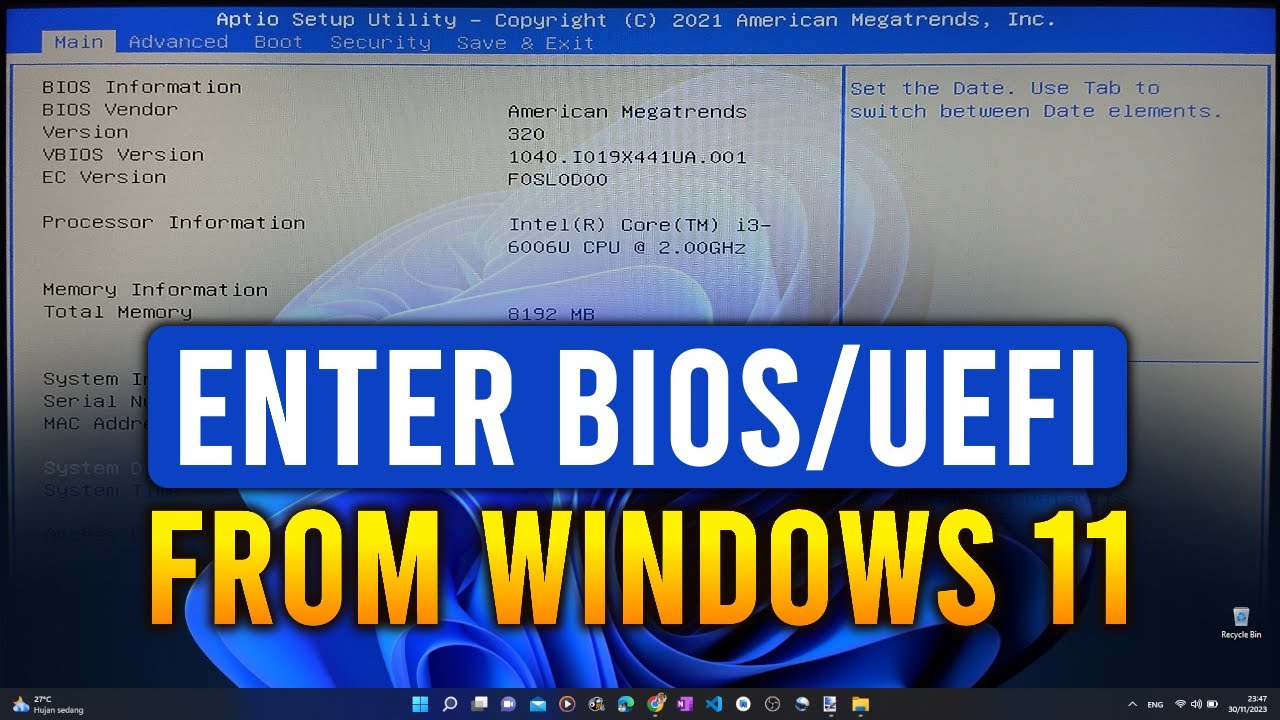 How to Get Into Bios Windows 11 - 4 Methods