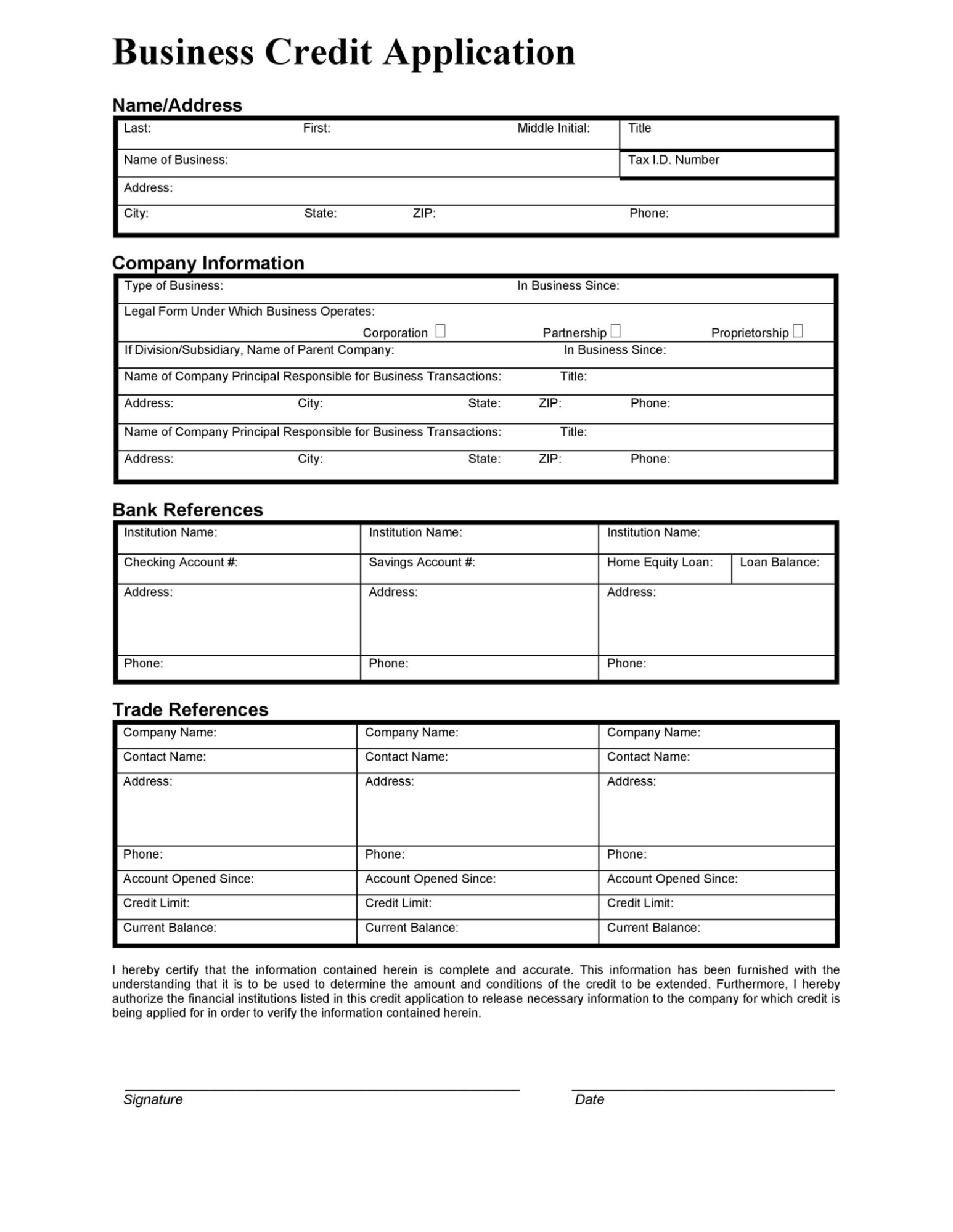 Credit Application Form - Crucial Document To Get a Loan!