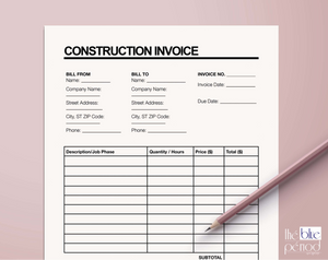 Building a Construction Invoice Template Using Simple Steps