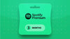 Spotify Premium 3-months card on a green background