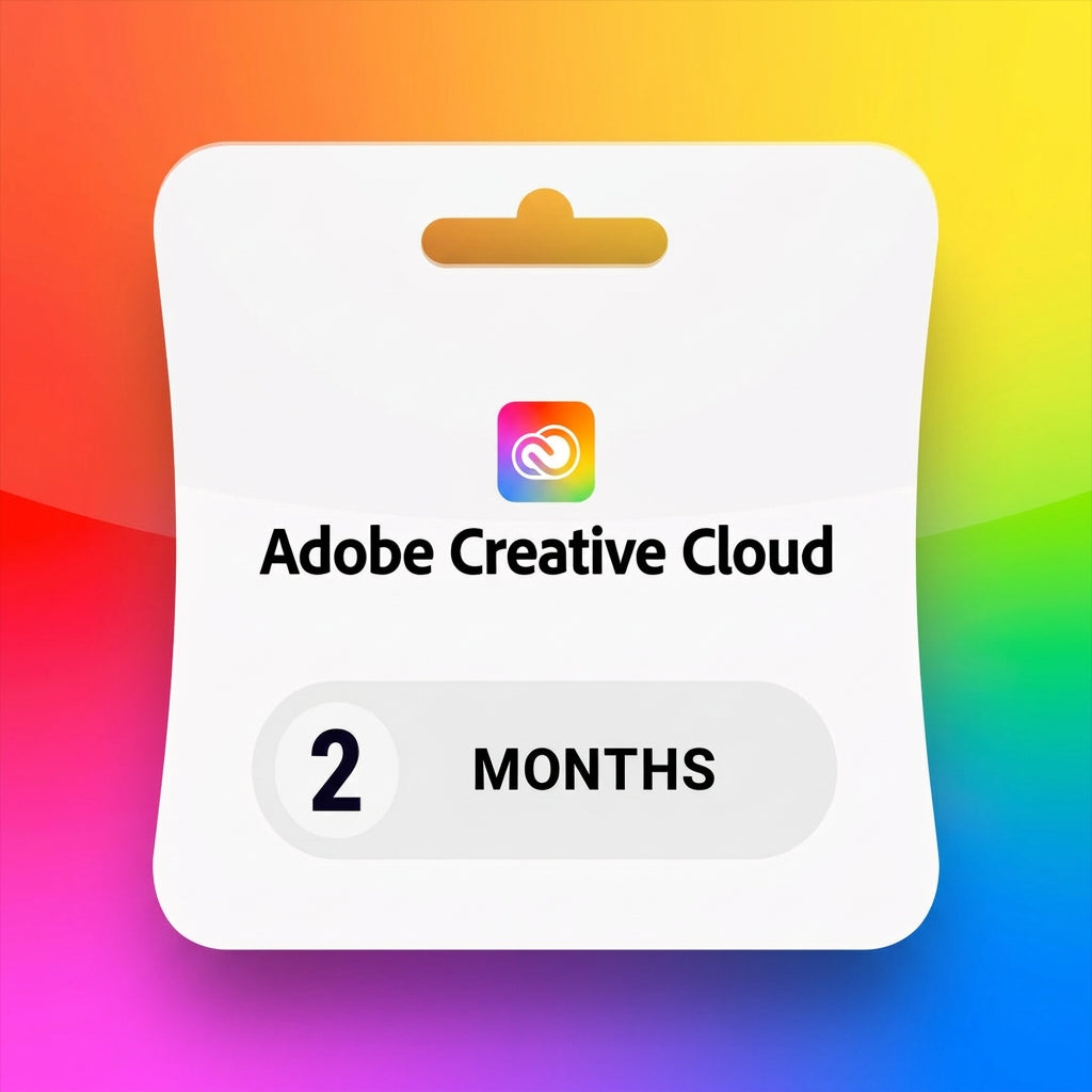 Adobe Creative Cloud Pro - Ključ za 2-mjesečnu pretplatu, ilustracija omota