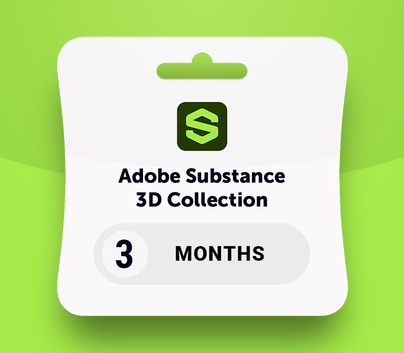 Adobe Substance 3D Collection card with a green background