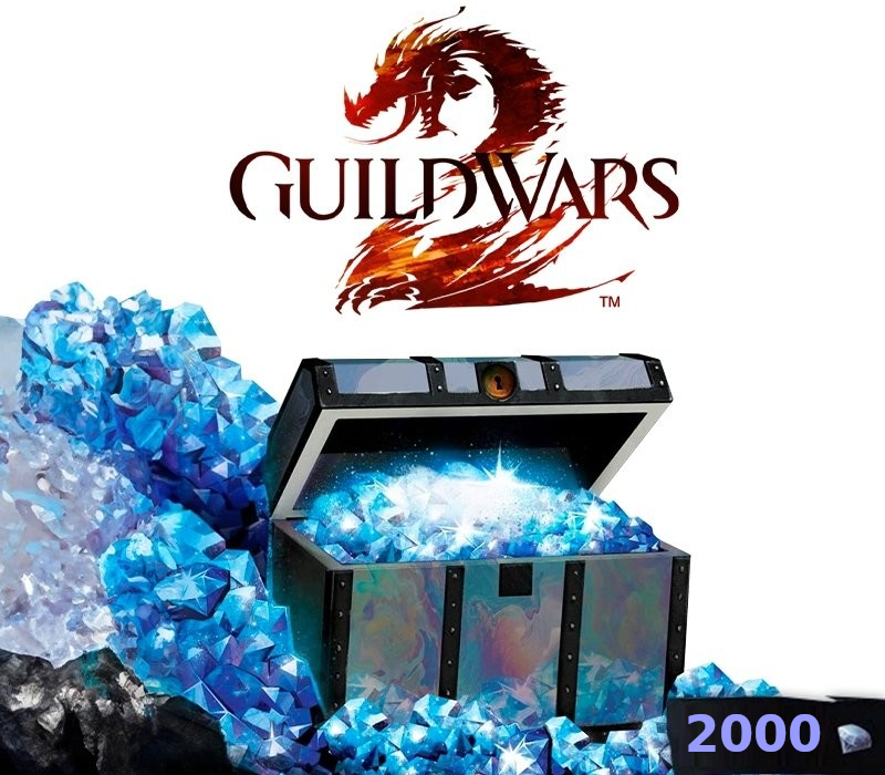 Guild Wars 2: 2000 Gems Card Prepaid CD Key digital product cover