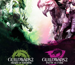 Guild Wars 2: Heart of Thorns + Path of Fire DLC para PC Steam CD Key ilustración de la portada