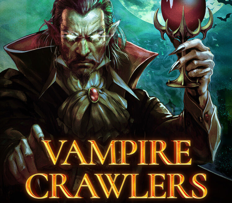 Vampire Crawlers: O Curinga Turbo Selvagem de Vampire Survivors PC Steam CD Key arte da capa