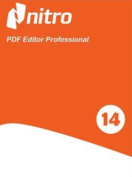 Nitro PDF Editor Professional 14 logo on an orange background