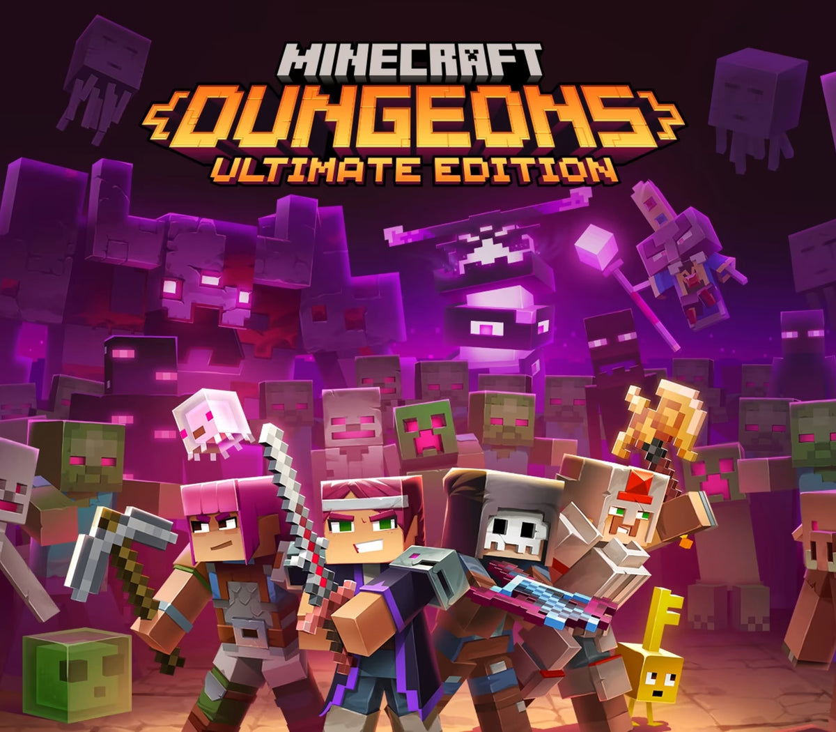 Ilustración de la portada de la cuenta de Minecraft Dungeons Ultimate Edition para Windows 10