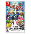 Super Smash Bros. Ultimate game case for Nintendo Switch with characters on a colorful background