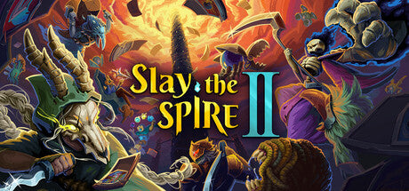 промоционално изображение за 'Slay the Spire II' с фантастични персонажи и създания.