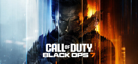 Promotivna slika za 'Call of Duty: Black Ops 7' sa likom koji drži pušku.