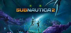 ภาพโปรโมตสำหรับ 'Subnautica 2' ที่มีตัวละครสองคนกำลังสำรวจโลกใต้น้ำ