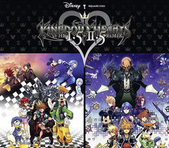 Promotional poster for 'Kingdom Hearts II & III Remix' featuring characters from the game.