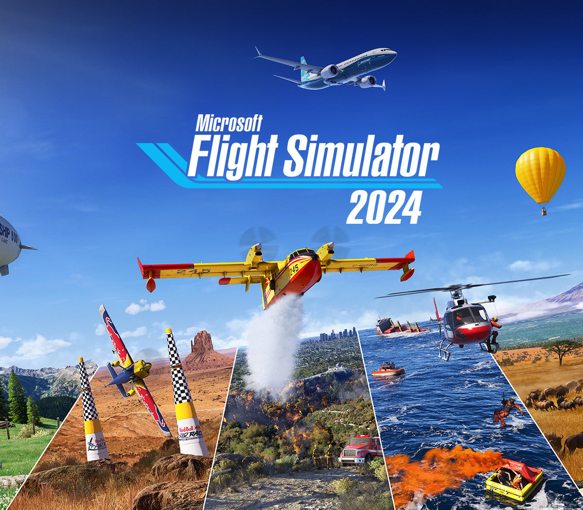 Ilustración de portada de Microsoft Flight Simulator 2024 EU PC Steam CD Key
