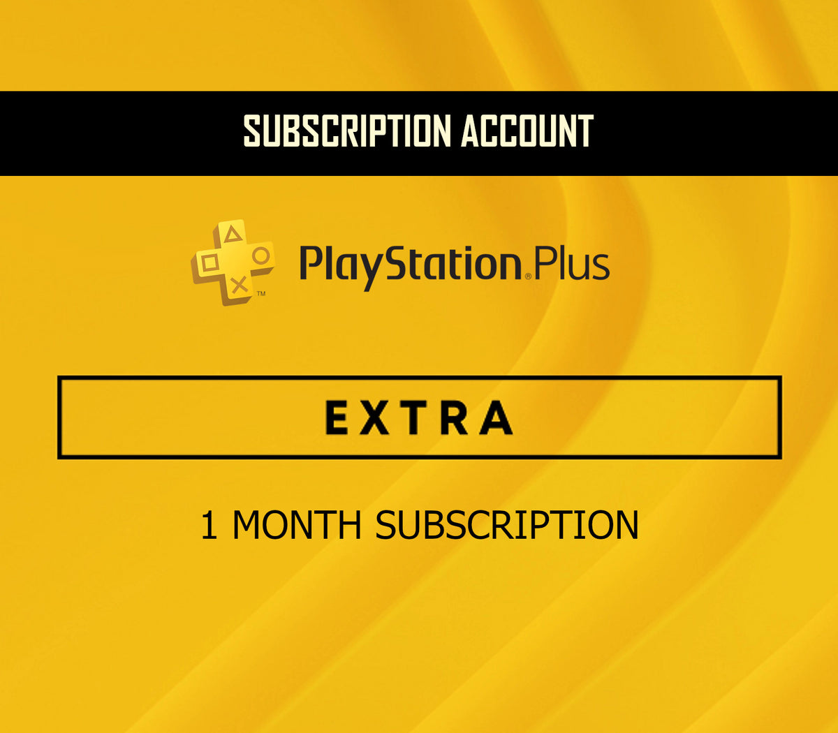 Arte da capa da conta de assinatura de 1 mês do PlayStation Plus Extra