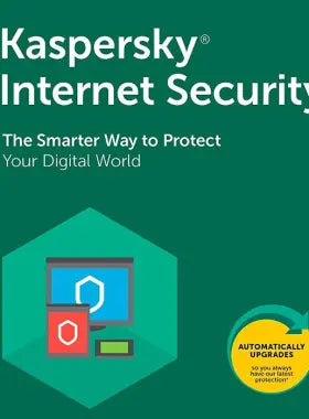 Kaspersky Internet Security logo with text on a green background