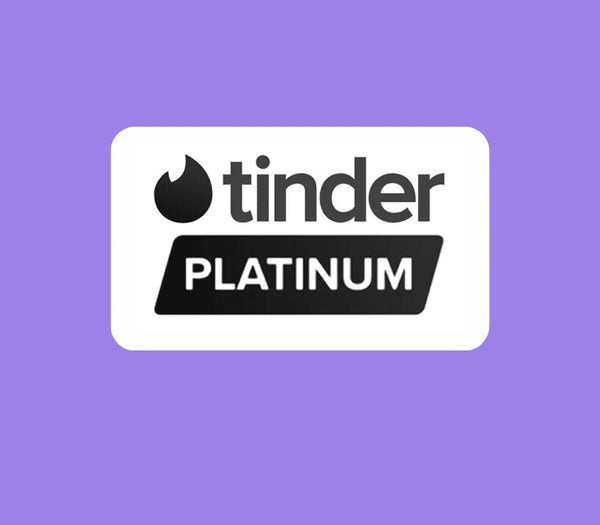 Tinder Platinum - ilustración de portada de la clave de suscripción de 1 mes