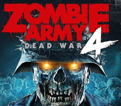 Zombie Army 4 game cover with a zombie in the foreground and other zombies in the background.
