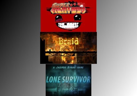 Super Meat Boy + Lone Survivor + Braid Steam CD Key-1